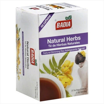 Badia Natural Herbs Tea Bags, 25-Count (Pack Of10)