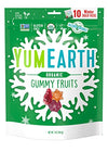 Yumearth Organics Holiday Fruit Gummies, Cherry/Peach/Strawberry, 0.7 Oz, Pack Of 10