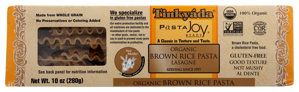 Tinkyada Organic Lasagna Brown Rice Pasta (3X10 Oz.)