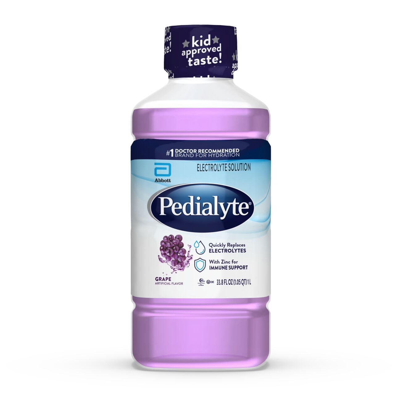 Pedialyte Electrolyte Drink, Hydration Drinks for Kids & mature-themeds, Grape, 1 Liter