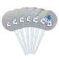 John Jay College of Criminal Justice Secondary Logo Cupcake Picks Toppers Decoration Set of 6