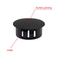 Suiwotin 30Pcs 22Mm (087) Black Hole Plugs Plastic Flush Type Hole Plugs Snap In Locking Hole Tube, Furniture Fencing Post Pipe