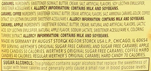 Werther'S Original Sugar Free Assorted 7.7Oz. Caramel Coffee, Caramel Chocolate, Caramel