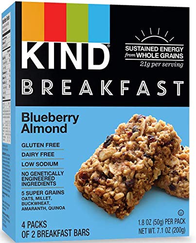 Generic Kind Breakfast Bars Variety Pack - 5 Piece Assortment, Includes Dark Chocolate, Honey Oat, Peanut Butter, Almond Butter