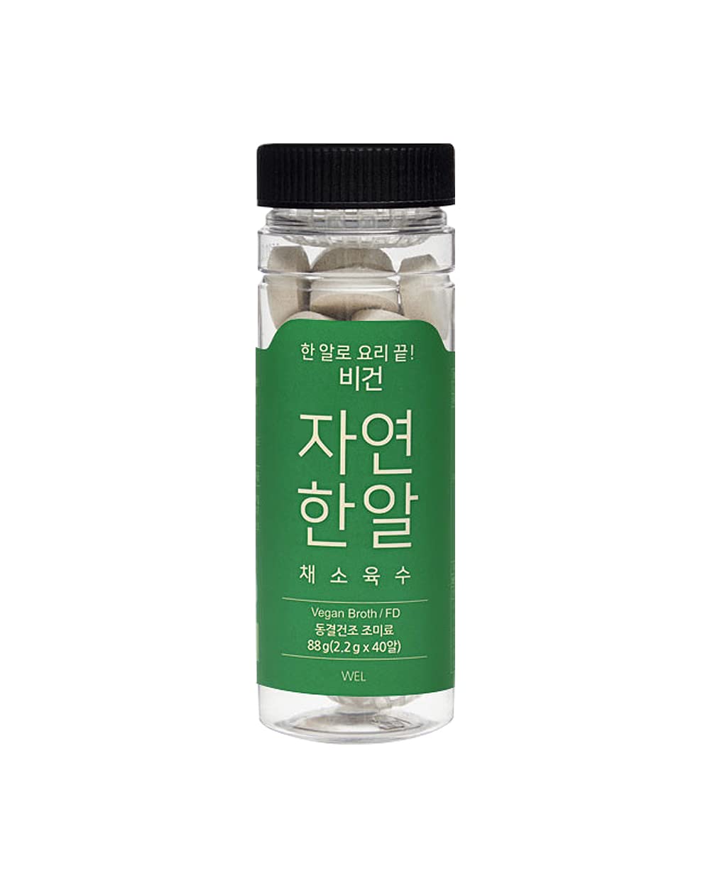 JayeonHanal Vegan Broth Tablet Type 88g (2.2g x 40pcs) Mushroom & Vegetable Stock Dashi Broth Ingredients Freeze-Dried 100% for 