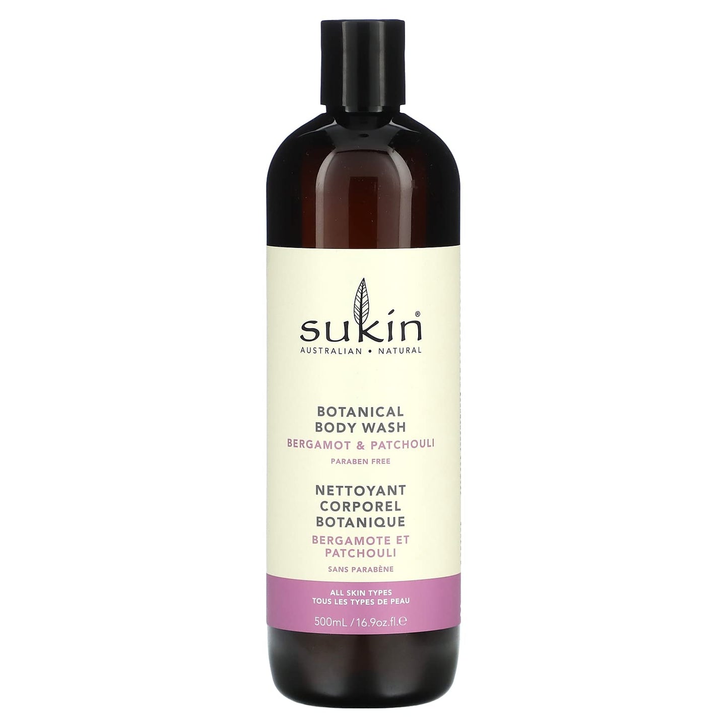 Sukin Bergamot & Patchouli Botanical Body Wash, 500 Ml