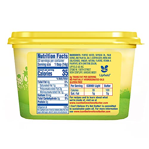 I Cant Believe Its Not Butter!, Light Buttery Spread, 15 oz