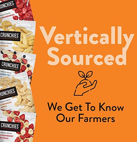 Crunchies Freeze-Dried Fruits Snack Pack, 100% All Natural, Non GMO, Kosher, Variety Pack of 6