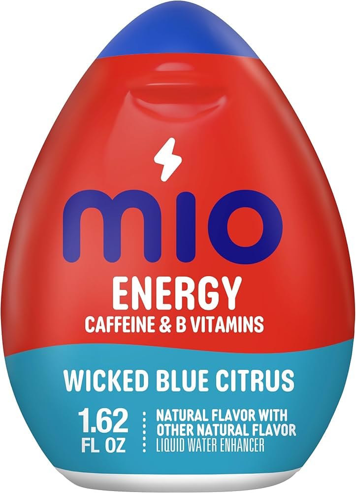 Southwind Enterprises MiO Energy Liquid Flavor Enhancer, Caffeine & B Vitamins, 0.56 Fl Oz (Pack of 3), Wicked Blue Citrus
