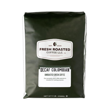 Fresh Roasted Coffee, Unroasted Decaf Colombian, Kosher, 5 Pound