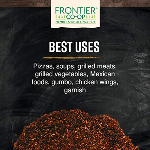 Frontier Co-op Organic Chili Powder, 1 lb Bulk Bag - Medium Roasted Red Chili Powder - Kosher, Non-Irradiated - Ground Capsicum