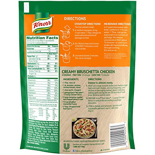 Knorr Rice Side Dish, Creamy Chicken, 5.7 Oz (Pack Of 4)