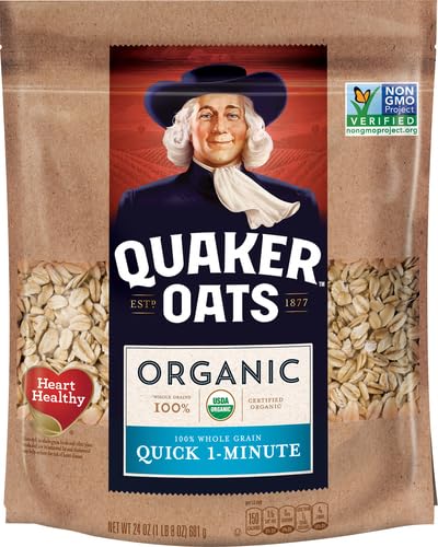 Quaker Quick 1 Minute Oats, Organic, Non-Gmo
