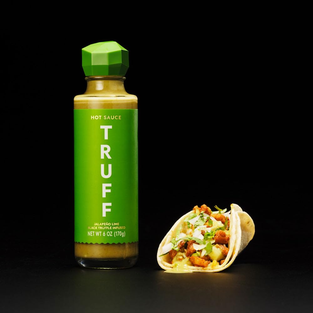 TRUFF Jalapeo Lime Hot Sauce, Gourmet Hot Sauce with Black Winter Truffles, Green Jalapeo Peppers, Black Truffle Oil, Unique Fla