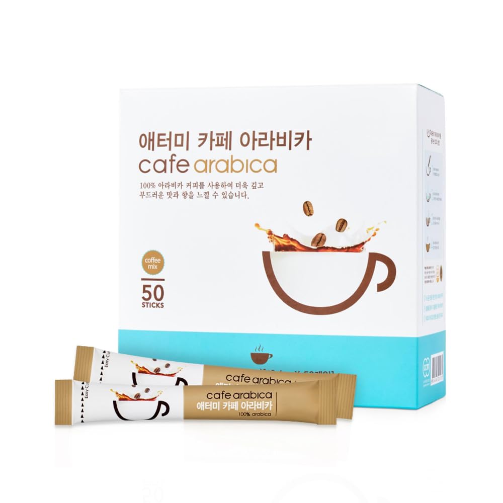 A.T.O.M.Y Cafe Arabica Instant Coffee Mix (50 Sticks  Sweet Coffee)