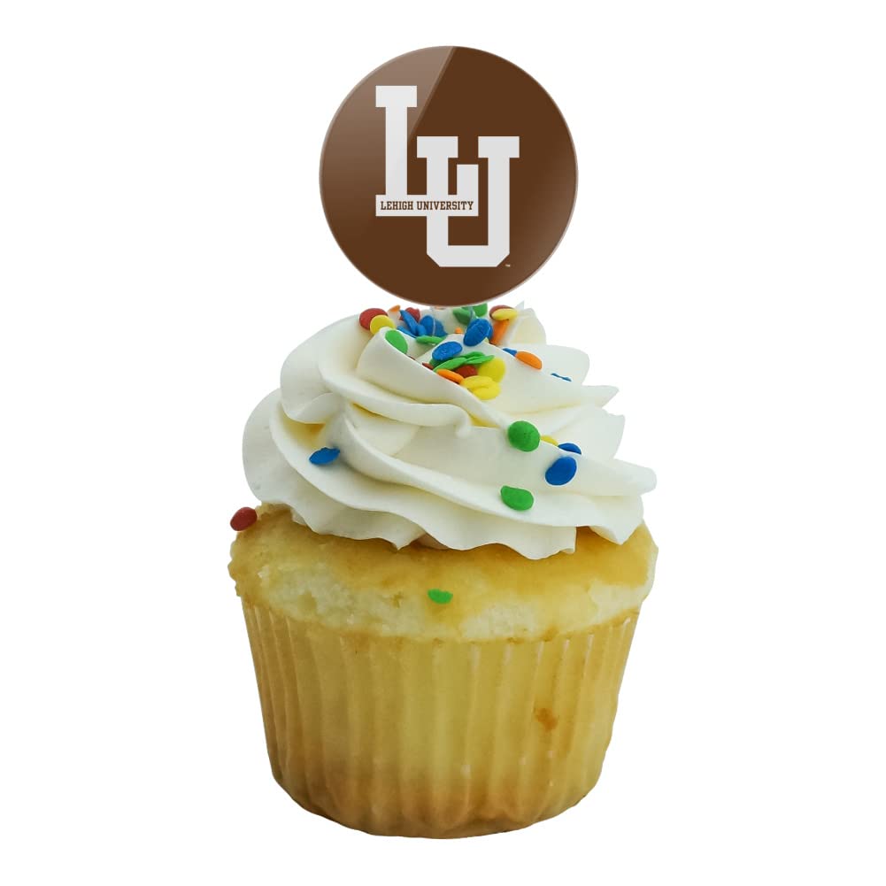 Lehigh University Primary Logo Cupcake Picks Toppers Decoration Set Of 6