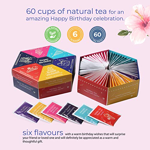 Acorus Happy Birthday Tea Gift Sets | Assorted Tea Set Birthday Present To Those Who We Care About | Herbal Fruit And Black Tea