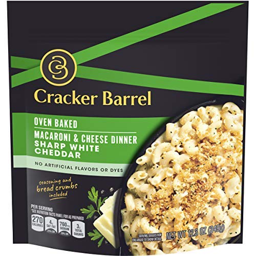 Cracker Barrel Oven Baked Sharp White Cheddar Macaroni & Cheese,12.3 oz, 1 count-SET OF 4F