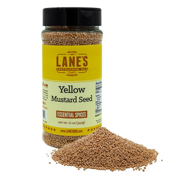 Lane's Yellow Mustard Seed Spice, All-Natural Yellow Mustard Seeds Whole, Perfect for Cooking and Homemade Seasonings Made in US