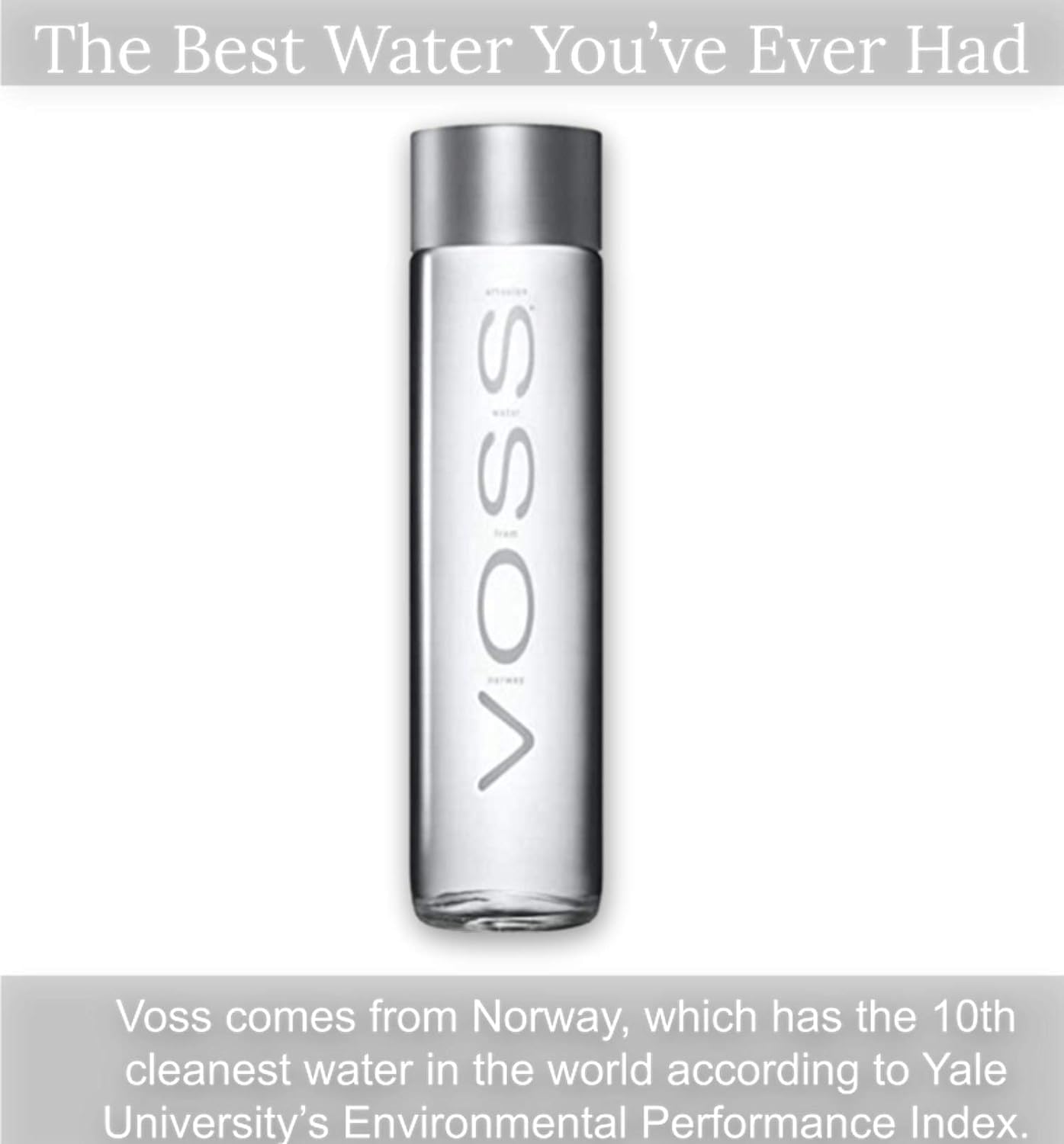 Top Value Voss Artesian Still Water 375 mL Glass Bottles [4-Pack] - Refreshing and Environmentally Friendly