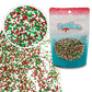 Christmas Blend Nonpareils - 12 Oz Resealable Candy Bag - Mini Red, White, and Green Nonpareils - Christmas Themed Sprinkle Topp