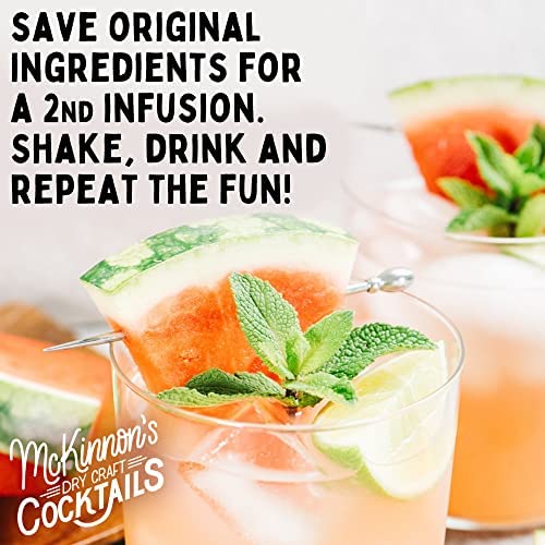 Mckinnons Dry Craft Cocktails Dehydrated Fruits And Herbs, Diy Mixology, Infusion Kit, Mason Jar Serves 8 - 16 Drinks (Cucumber