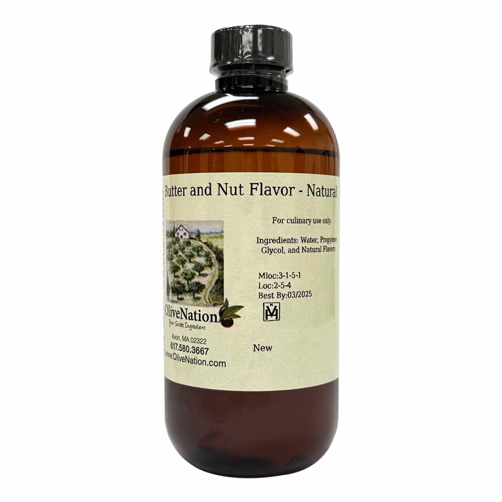 OliveNation Butternut Flavor, Butter and Nut Flavoring for Sweet & Savory Baked Goods, Beverages, Non-GMO, Gluten Free, Kosher, 