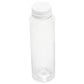 Restaurantware 12 Ounce Clear Plastic Juice Bottles - 100 Recyclable Containers, Safety Cap, Polyethylene Terephthalate, Model RWP0661C