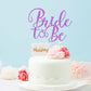 Sodasos Glitter Bride to Be Cake Topper - Purple Paper Decoration for Bridal Shower, Engagement, Bachelorette - 7x8 inches, Model HP-606-1223