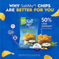 SaltMe! Sour Cream & Onion Potato Chips, 50% Low Salt, Kosher, Non-GMO, Better for You Chips, Flavorful, 5 Ounces, Pack of 6