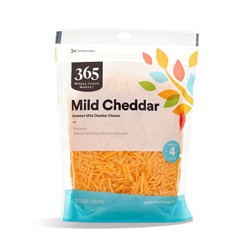 365 Shredded Mild Cheddar Cheese, 16 Ounce
