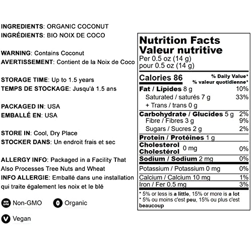 Food To Live Organic Toasted Coconut Chips, 5 Pounds - Non-Gmo, Desiccated Coconut Flakes, Unsweetened, Unsulfured, Vegan, Bulk.