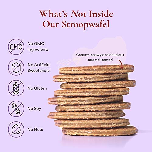 Gluten Free Organic Stroopwafels By Swoffle - French Vanilla | (4) 1.16Oz Wafers | Non-Gmo, Wheat Free, Kosher, Soy Free, Nut Fr