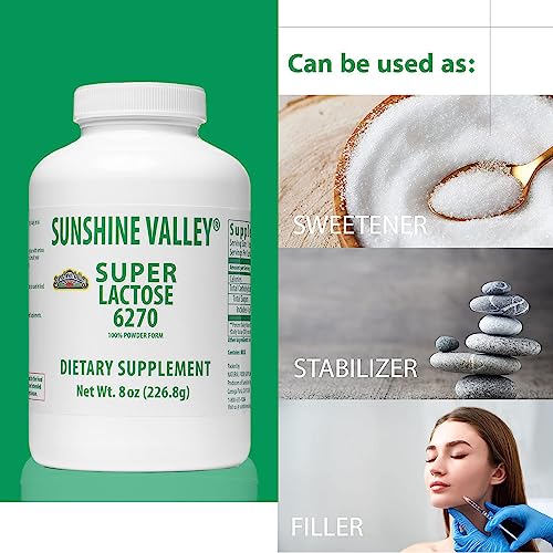 Sunshine Valley® Super Lactose Powder Sugar - Low Carb Sweetener, 8 Ounce, White