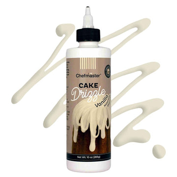 Vanilla-Flavored Cake Drizzle by Chefmaster, Edible Cake Drip Frosting for Decorating, Drip for Cakes, Cupcakes, Cookies, Donuts
