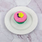OCREME Royal Icing Sugar Flower Pansy 1-1/4 Inch Yellow/Royal Blue, Model OCRIF-5 for Cake Decorating