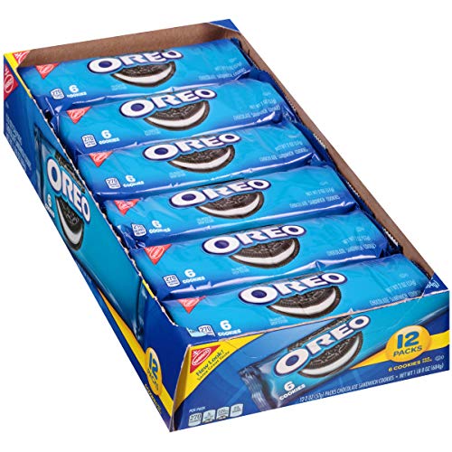 Oreo Chocolate Sandwich Cookies - Vanilla Creme, Chocolate - 2.40 Oz - 12 / Box