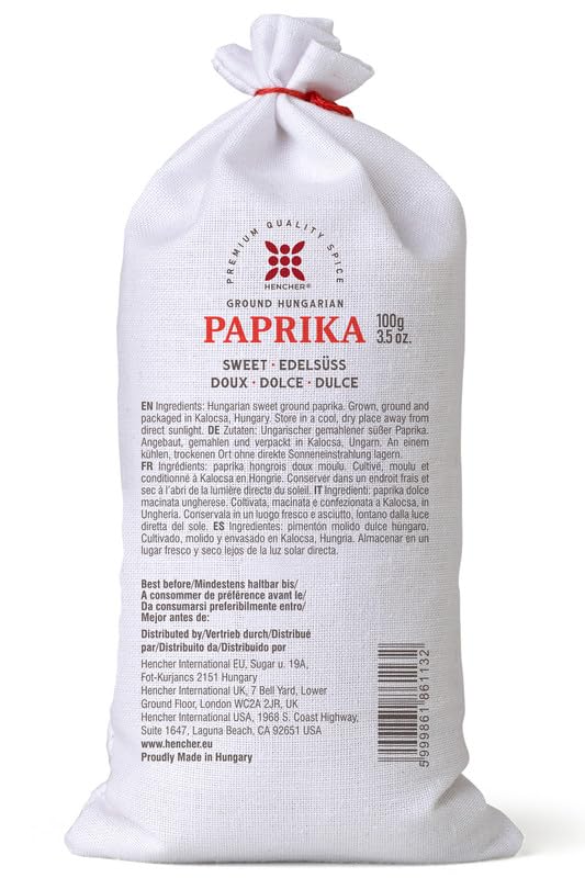 Real Hungarian Paprika Powder (Sweet, 3.5Oz/100G) Imported From Hungary
