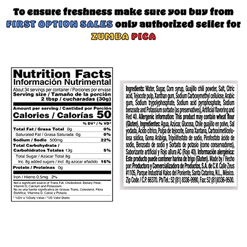 Zumba Pica Forritos Pulpa Chamoy Sauce 2.2lb (1kg) - Chamoy Candy - Chamoy Rim dip for Fruit - Chamoy Rim Paste - Chilito Chamoy