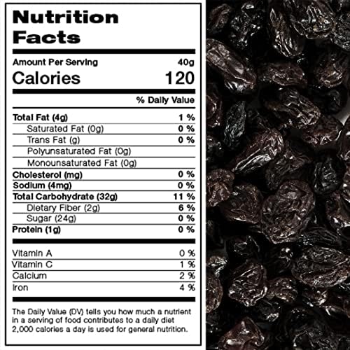 Presto Sales Llc Raisins, Jumbo Flame, Usa, Great Trace Mineral, Boron, In The Diet, Vegan, No Added Sugar, Seedless Packaged In A 3 Lb. (48 Oz.)