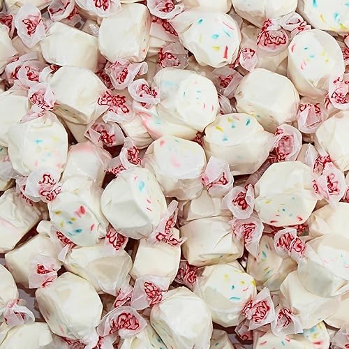 QUEEN CITY CANDY CAVE Frosted Cupcake Salt Water Taffy - Assorted Flavors - 2.5 Pound Bulk Candy
