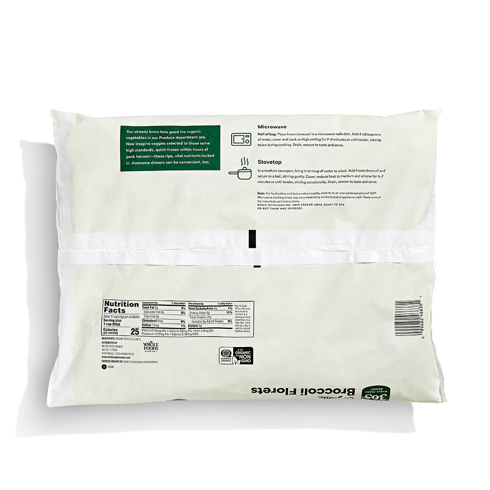 365 by Whole Foods Market, Organic Broccoli Florets, 32 Ounce