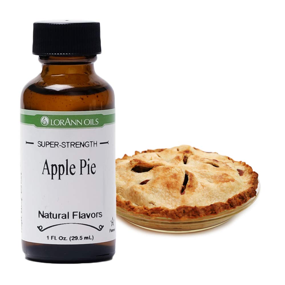 LorAnn Apple Pie Flavoring, 1 Fl Oz, Clear to Reddish Orange, Model 0282