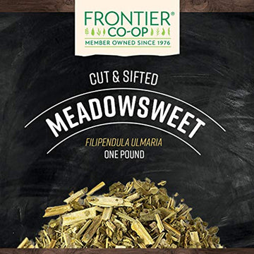 Frontier Co-Op Meadowsweet Herb, Cut & Sifted, 1Lb Bulk Bag - 100% Natural Dried Herb - Ideal For Meadowsweet Tea & Herbal Uses,