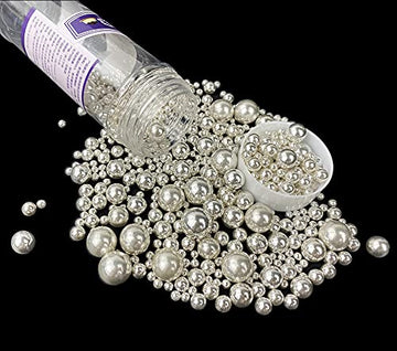 Edible Pearl Sugar Sprinkles Silver Candy 120G/ 4.2Oz Mixing Size Baking Cake Decorations Cupcake Toppers Cookie Decorating Ice