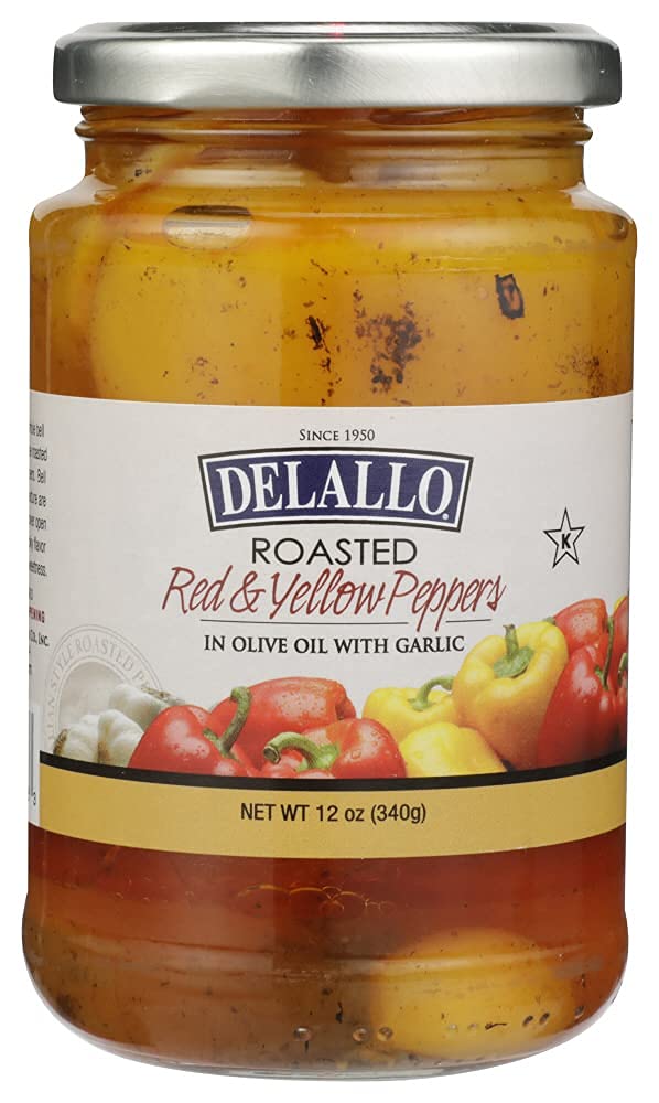 Delallo Pepper Yellow N Red and Garlic, 12 oz