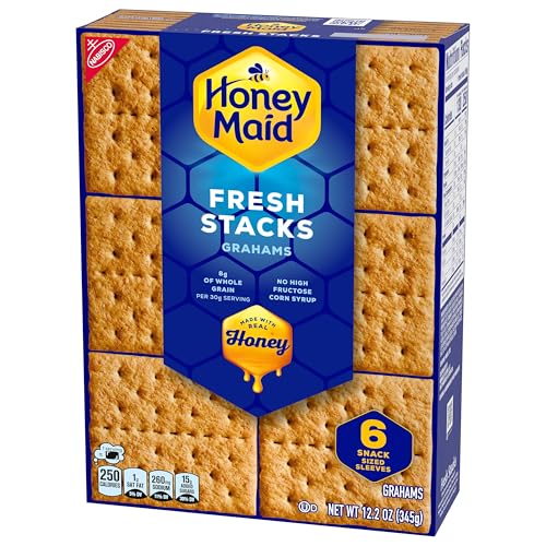 Honey Maid Fresh Stacks Graham Crackers, Bulk Travel Snacks, 6 Boxes (36 Multi Snack Packs)