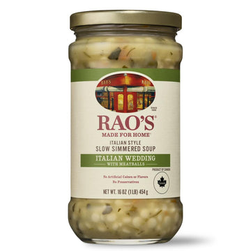 Raos Made for Home Italian Wedding Soup  16oz  Traditional Italian Heat and Serve Soup  Made with enhanced Quality Vegetables