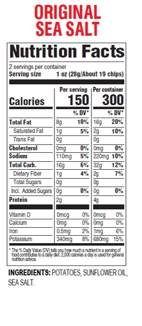 Hal'S New York Kettle Cooked Gluten Free Original Sea Salt Salted Potato Chip Crisps, 2 Oz (Pack Of 24)