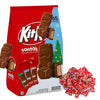 Christmas Milk Chocolate Wafer Santas Candy, 65 pcs Christmass gift bag, stocking staffers, 7.8 Oz (65 Count(1 Pack))